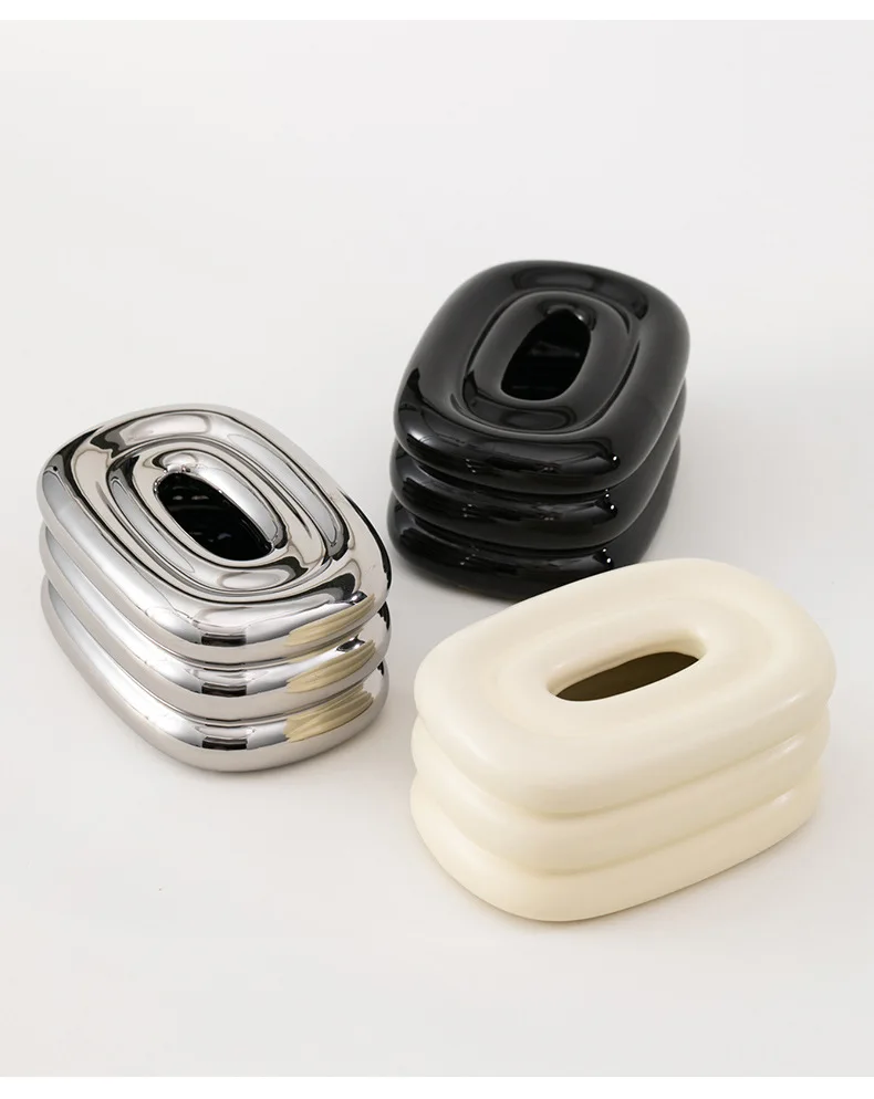 Modern ins silver-plated ceramic tissue box decoration modern living room coffee table decoration creative donut paper box 2024
Modern ins silver-plated ceramic tissue box decoration modern living room coffee table decoration creative donut paper box 2024