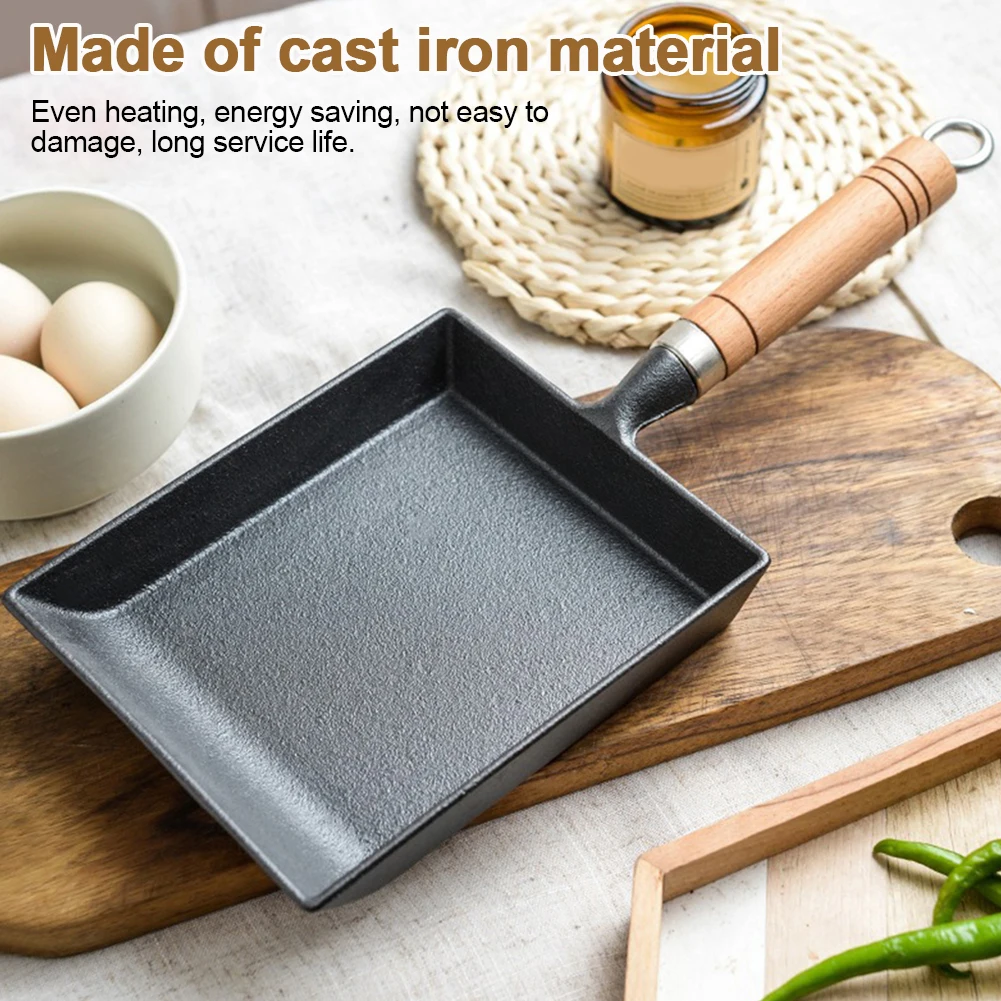 Iron Egg Pan Wood Handle Egg Fry Pan Non Scald Japanese Egg Omelette Pan with Oil Brush and Shovel for All Kinds of Oven
Iron Egg Pan Wood Handle Egg Fry Pan Non Scald Japanese Egg Omelette Pan with Oil Brush and Shovel for All Kinds of Oven
