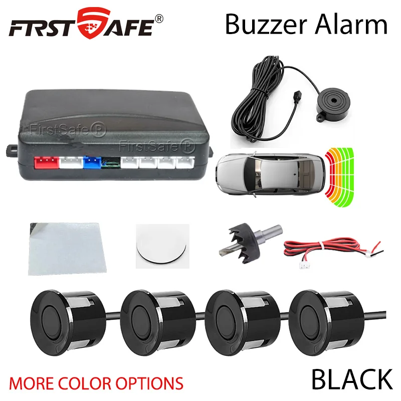 FirstSafe Factory Car Parking Sensor Kit 4Sensors Buzzer Alarm 22mm Reverse Backup Radar Sound Alert Indicator Probe System 12V
FirstSafe Factory Car Parking Sensor Kit 4Sensors Buzzer Alarm 22mm Reverse Backup Radar Sound Alert Indicator Probe System 12V