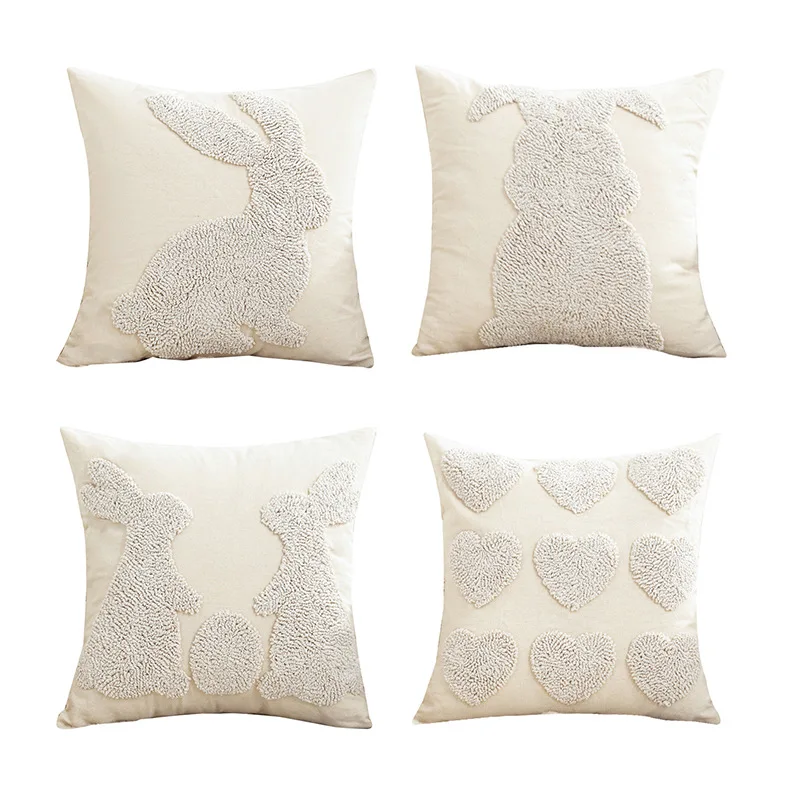 Easter Bunny Ring Embroidered Pillowcase Cojines Cartoon Embroidered Cushions Cover Decor Living Room Sofa Pillowcases 45x45cm
Easter Bunny Ring Embroidered Pillowcase Cojines Cartoon Embroidered Cushions Cover Decor Living Room Sofa Pillowcases 45x45cm
