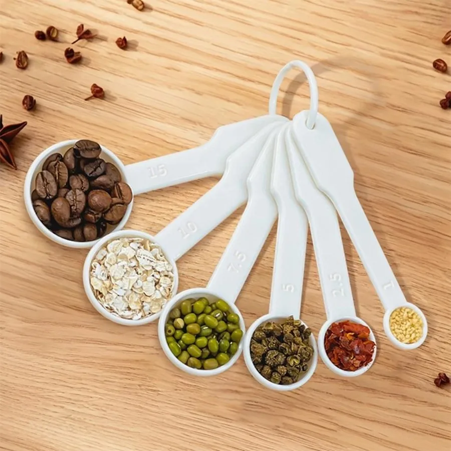 6pcs/set Nestable Plastic Measuring Spoon Set Multifunctional Coffee Bean Salt Seasoning Measure Spoon For Baking&Cooking Tools
6pcs/set Nestable Plastic Measuring Spoon Set Multifunctional Coffee Bean Salt Seasoning Measure Spoon For Baking&Cooking Tools