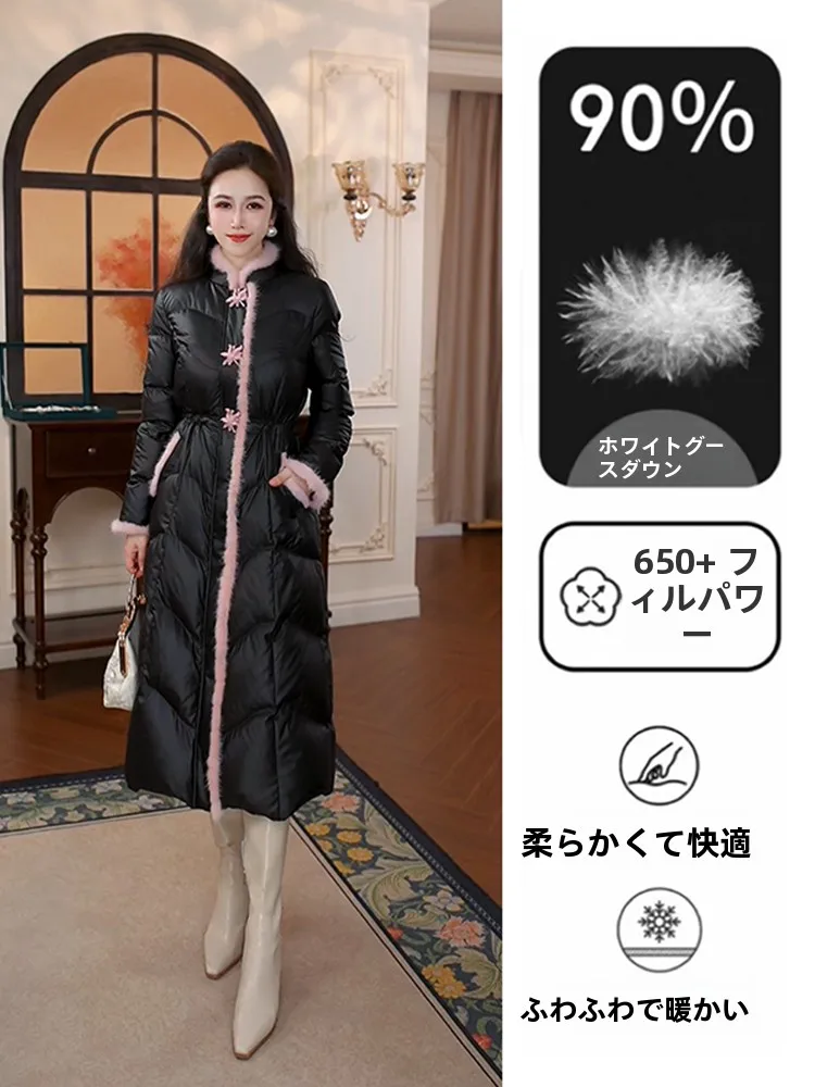 New Chinese Sle Long down Jaet Warm Outerwear 90 White Goose down Women's Faion Winter Coat Thiened Stand Collar Coat
New Chinese Sle Long down Jaet Warm Outerwear 90 White Goose down Women's Faion Winter Coat Thiened Stand Collar Coat