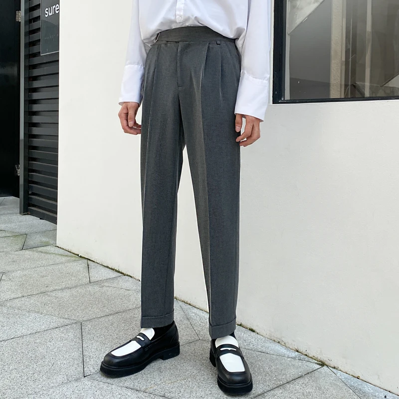 Thick Suit Pants Men Casual Wide Leg Trousers Korean Classic Fashion Business Woolen Cloth Brown Black Formal Trousers Male B17
Thick Suit Pants Men Casual Wide Leg Trousers Korean Classic Fashion Business Woolen Cloth Brown Black Formal Trousers Male B17