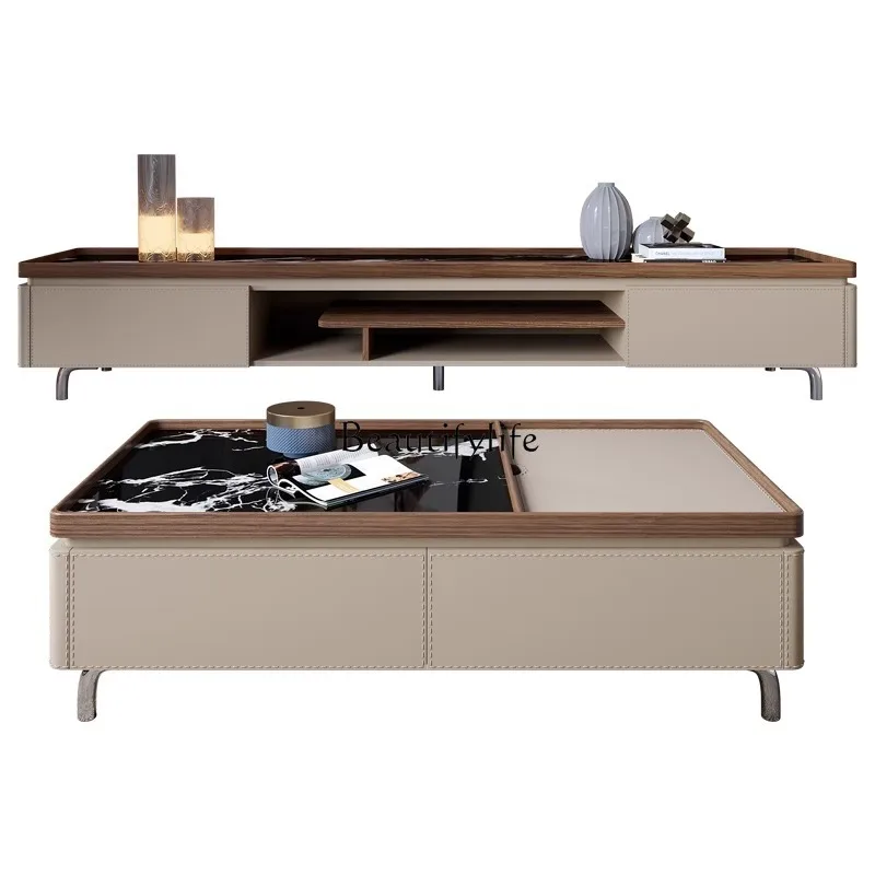 Medieval multi-functional saddle leather coffee table TV cabinet living room household high-end TV cabinet
Medieval multi-functional saddle leather coffee table TV cabinet living room household high-end TV cabinet
