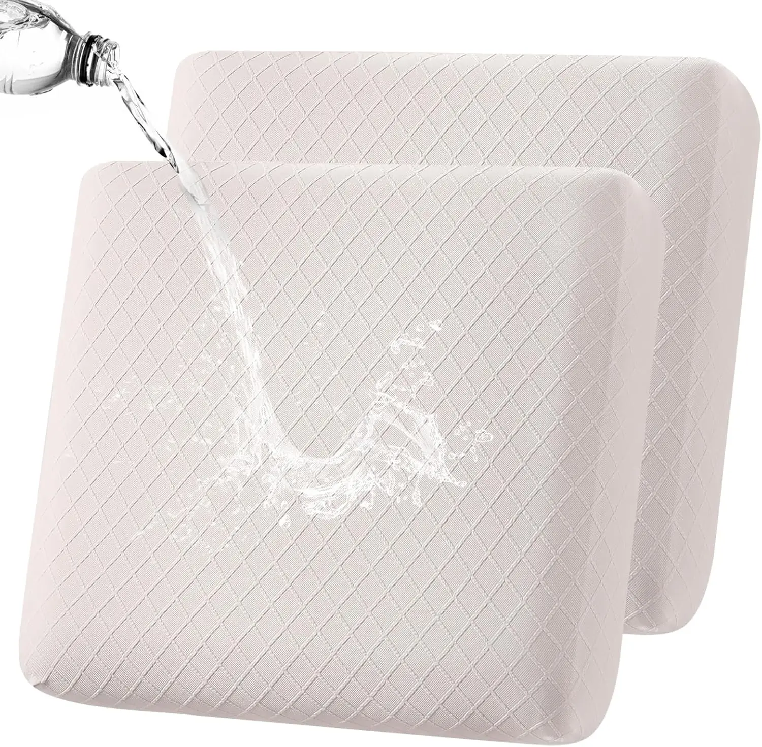 Waterproof Seat Cushion Covers 2 PCS, Stretch Sofa Slipcovers Washable Furniture Protector for Armchair Loveseat, Pale Beige
Waterproof Seat Cushion Covers 2 PCS, Stretch Sofa Slipcovers Washable Furniture Protector for Armchair Loveseat, Pale Beige