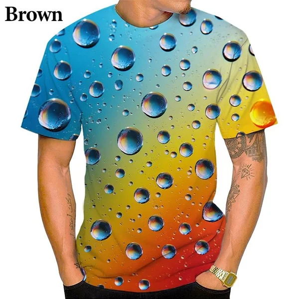 Water Drop Pattern 3D Printed Short Sleeve T Shirt Personalized Fun and Colorful Hip-hop Street T-shirts
Water Drop Pattern 3D Printed Short Sleeve T Shirt Personalized Fun and Colorful Hip-hop Street T-shirts
