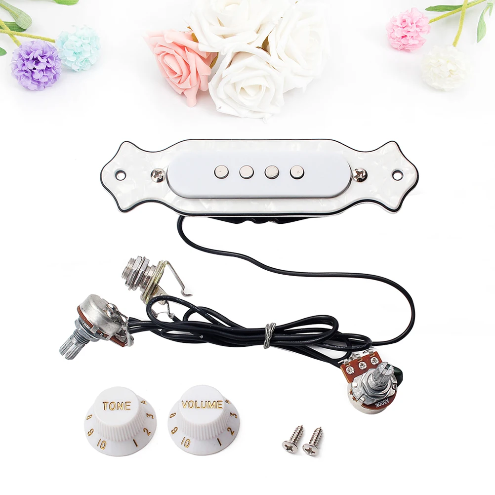 Soundhole Pickup Acoustic Electric Guitar Volume Tone Control Knob Pre Wired ABS Copper Coils Plastic Knobs Mounting
Soundhole Pickup Acoustic Electric Guitar Volume Tone Control Knob Pre Wired ABS Copper Coils Plastic Knobs Mounting