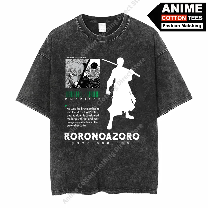 Street styl Anime ONE PIECE - Roronoa Zoro Print T Shirt y2k Harajuku Casual Men Women Short Sleeve Cotton Vintage Loose Tees
Street styl Anime ONE PIECE - Roronoa Zoro Print T Shirt y2k Harajuku Casual Men Women Short Sleeve Cotton Vintage Loose Tees