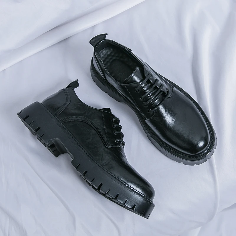 New Fashion Japenese Style Shoes Men's Business Patent Leather Shoes Lace-up Thick Bottom Shoes Luxury Shoes Formal Black Shoes
New Fashion Japenese Style Shoes Men's Business Patent Leather Shoes Lace-up Thick Bottom Shoes Luxury Shoes Formal Black Shoes