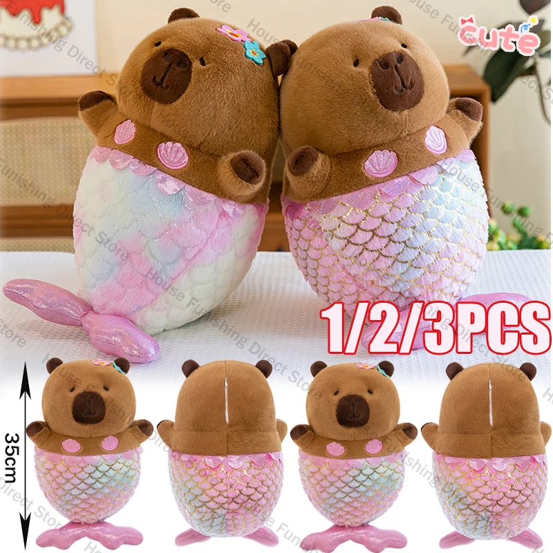 35CM New Cute Capybara Stuffed Plush Toys Mermaid Children Pillow Doll Decorative Water Dolphin Creative Doll Birthday Gift 
35CM New Cute Capybara Stuffed Plush Toys Mermaid Children Pillow Doll Decorative Water Dolphin Creative Doll Birthday Gift