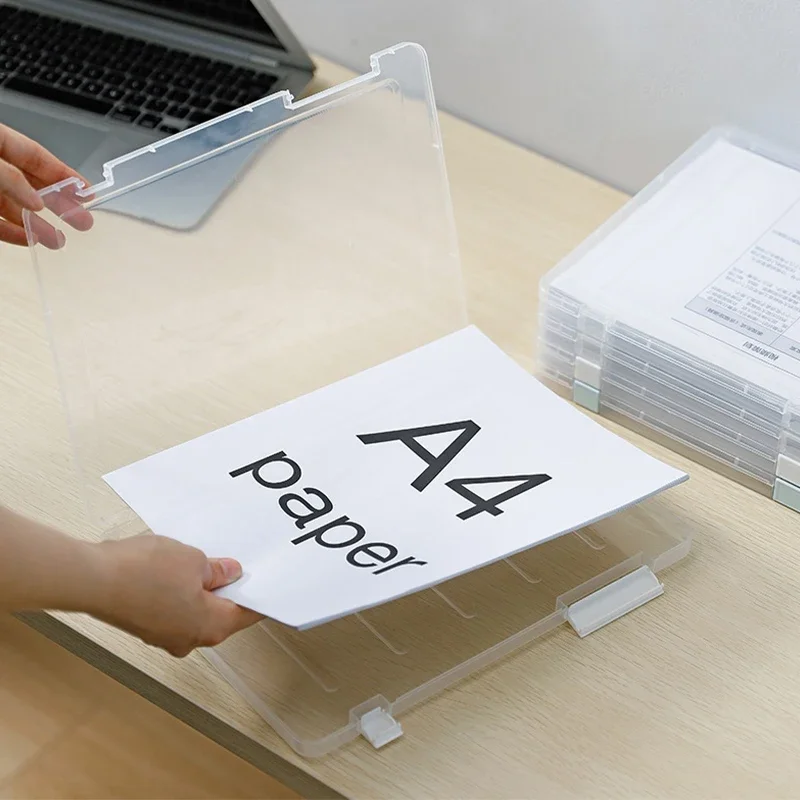 1PC A4/A5 Portable Flip Design File Box Sorting Storage Accessor Transparent Anti-skid Buckle Folder Office Bussiness Organizer
1PC A4/A5 Portable Flip Design File Box Sorting Storage Accessor Transparent Anti-skid Buckle Folder Office Bussiness Organizer