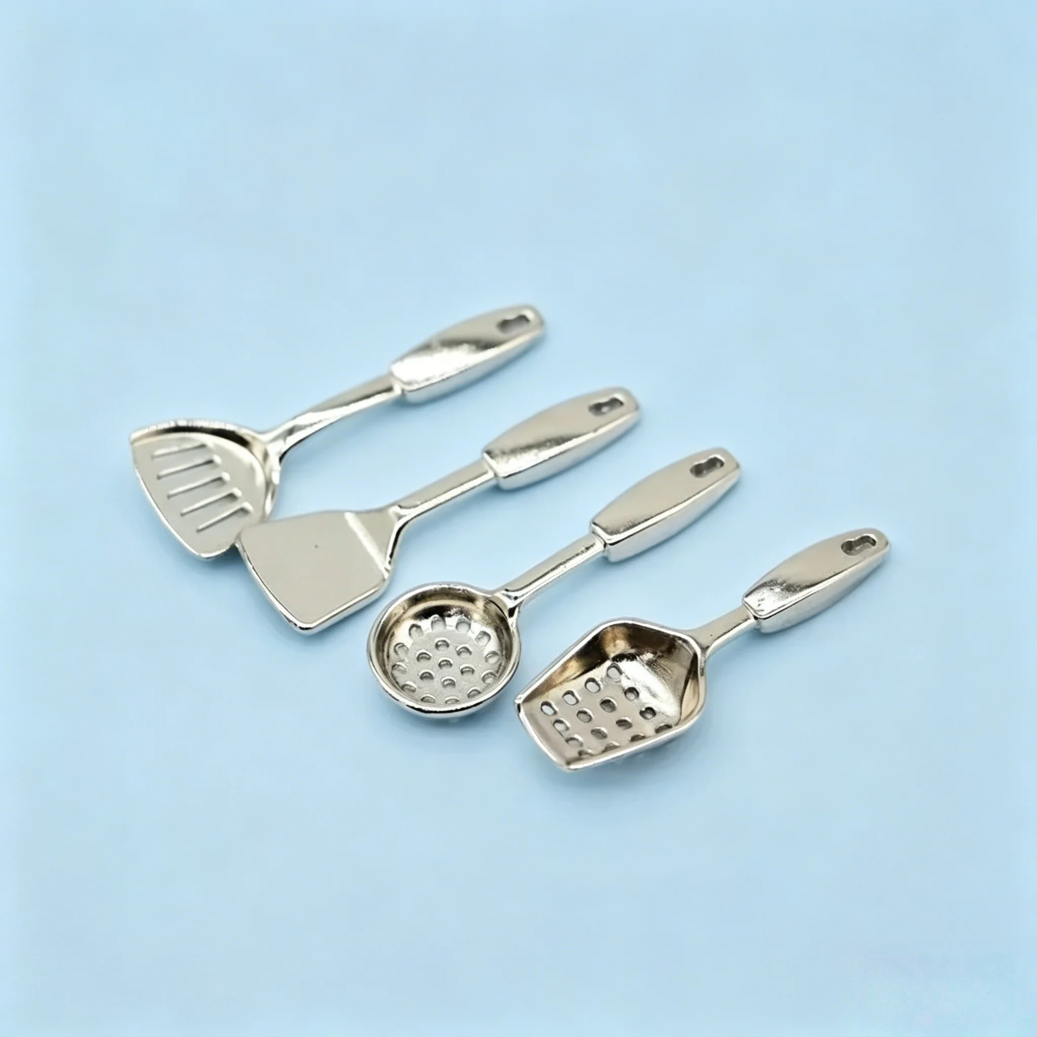 1:12 Dollhouse Metal Pot Set, Mini Tableware & Utensils for Kitchen Scene
1:12 Dollhouse Metal Pot Set, Mini Tableware & Utensils for Kitchen Scene