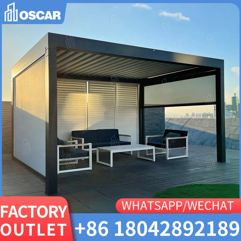 Aluminum track Privacy Screens windproof Pinhole Curtains outdoor Smart Motorized Shade roller blinds for Pergola Sunroom
Aluminum track Privacy Screens windproof Pinhole Curtains outdoor Smart Motorized Shade roller blinds for Pergola Sunroom