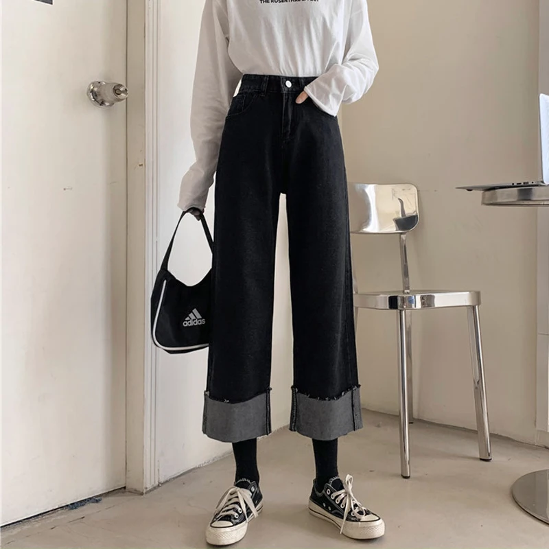 Широкие джинсы с высокой талией, женские прямые утягивающие брюки с высокой посадкой, большие размеры, свободные брюки с девятью точками, осеннее новое поступление
Широкие джинсы с высокой талией, женские прямые утягивающие брюки с высокой посадкой, большие размеры, свободные брюки с девятью точками, осеннее новое поступление