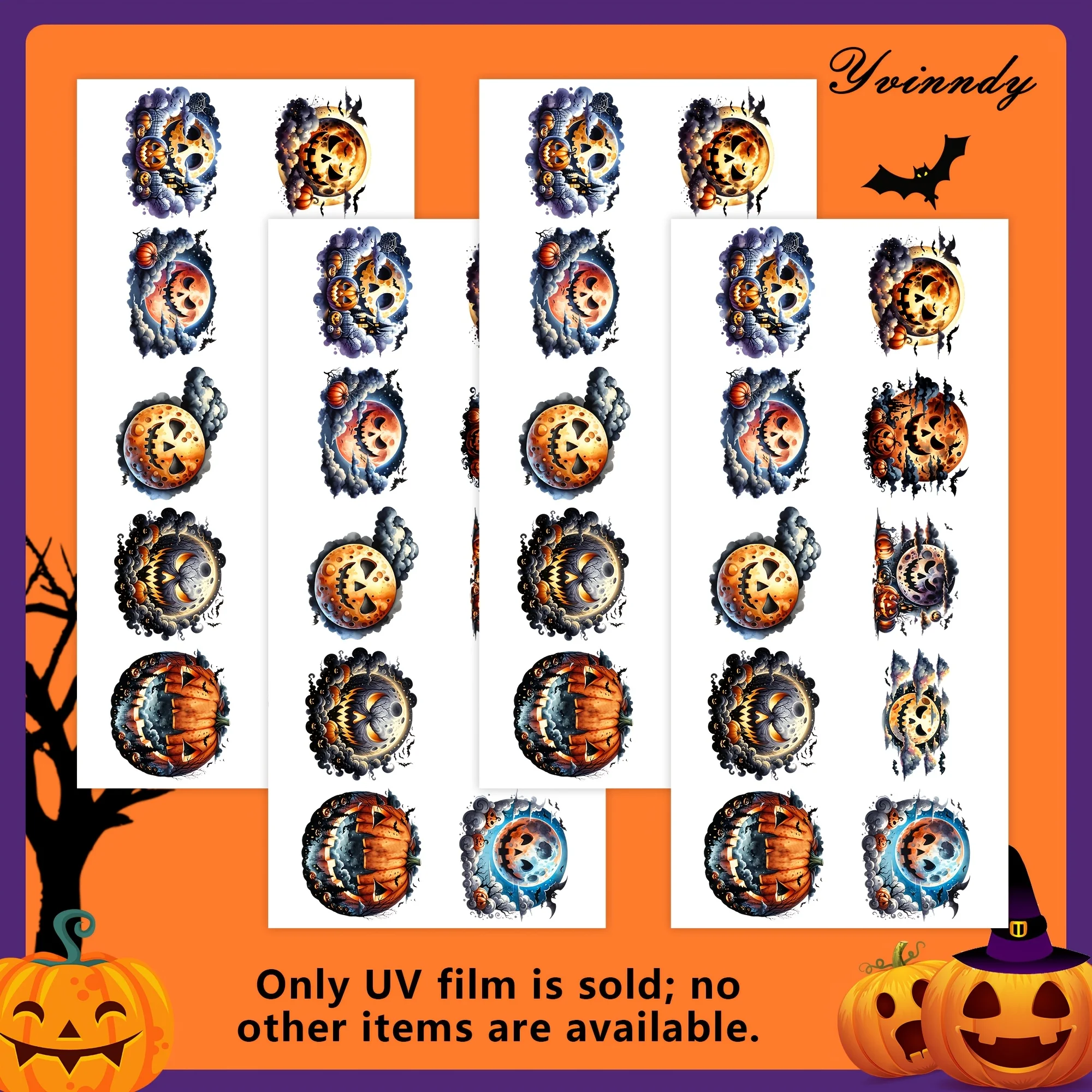 40PCS/Set Of Halloween Moon UV DTF Transfer Stickers, Perfect For Decorating Mugs Phone Cases DIY Halloween Gifts(NO Cup)
40PCS/Set Of Halloween Moon UV DTF Transfer Stickers, Perfect For Decorating Mugs Phone Cases DIY Halloween Gifts(NO Cup)