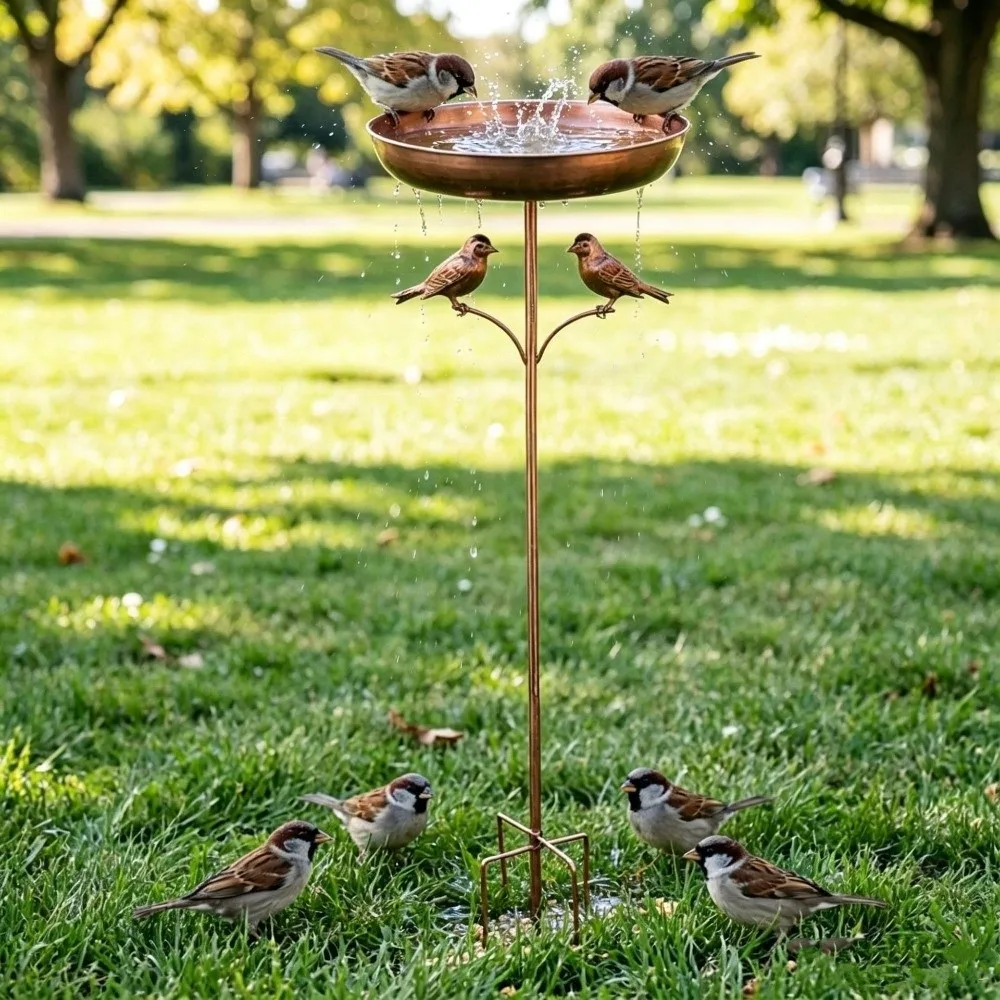 Rustproof Metal Iron Bird Bath Feeder 5 Claw Ground Plug Vintage Bird Feeding Station Standing Bowl Hummingbird Feeder
Rustproof Metal Iron Bird Bath Feeder 5 Claw Ground Plug Vintage Bird Feeding Station Standing Bowl Hummingbird Feeder