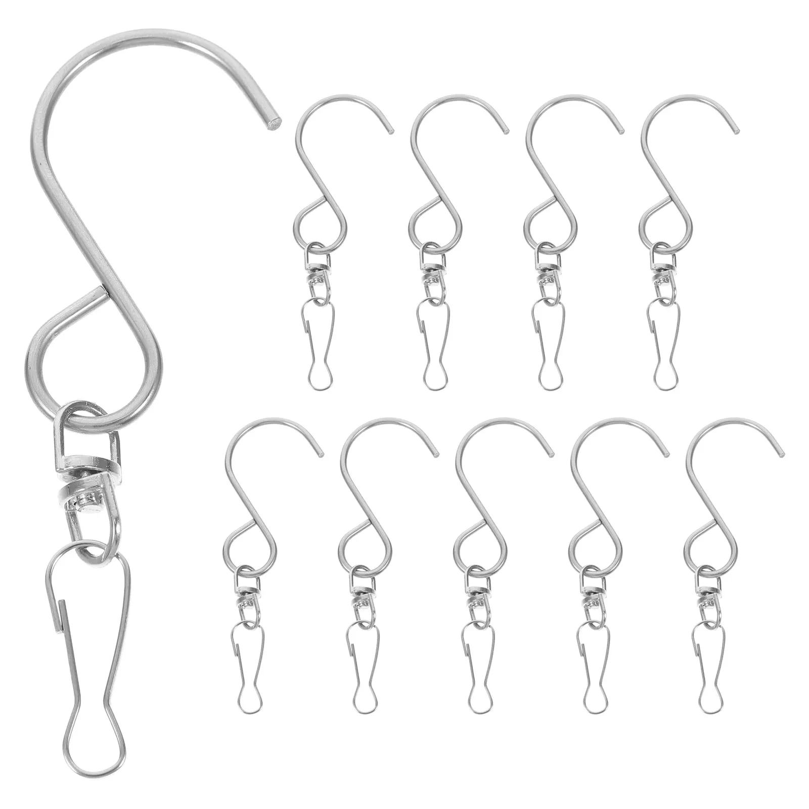 10 pcs Chime Hooks Swivel Metal Rotary Hooks Hanging Silver Steel Planter Brackets Decor Garden Accessories
10 pcs Chime Hooks Swivel Metal Rotary Hooks Hanging Silver Steel Planter Brackets Decor Garden Accessories