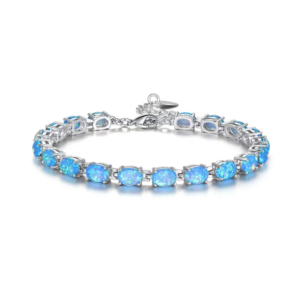JieLing Luxery Blue Opal Inlaid Fashion Boho Style Bracelet For Women Jewelry Bijoux Femmes Birthday Gift for Girlfriend & Wife
JieLing Luxery Blue Opal Inlaid Fashion Boho Style Bracelet For Women Jewelry Bijoux Femmes Birthday Gift for Girlfriend & Wife