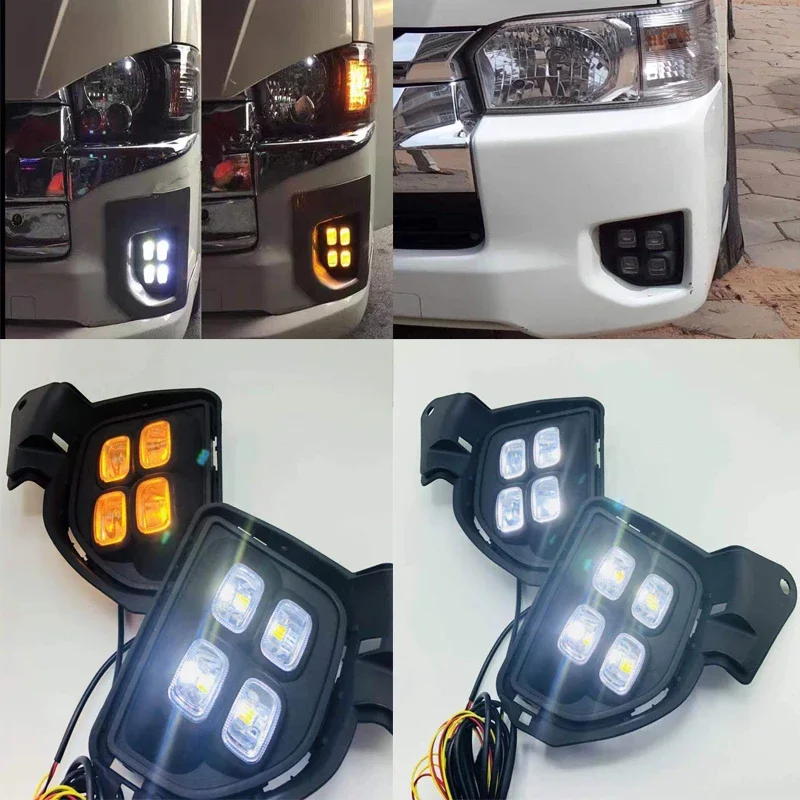 Fog Lamps For Hiace 2014-2017 2018 Led Daytime Running Lights LED Fog Lamp Cover 12v Headlight With Yellow Turn Signal Lights
Fog Lamps For Hiace 2014-2017 2018 Led Daytime Running Lights LED Fog Lamp Cover 12v Headlight With Yellow Turn Signal Lights