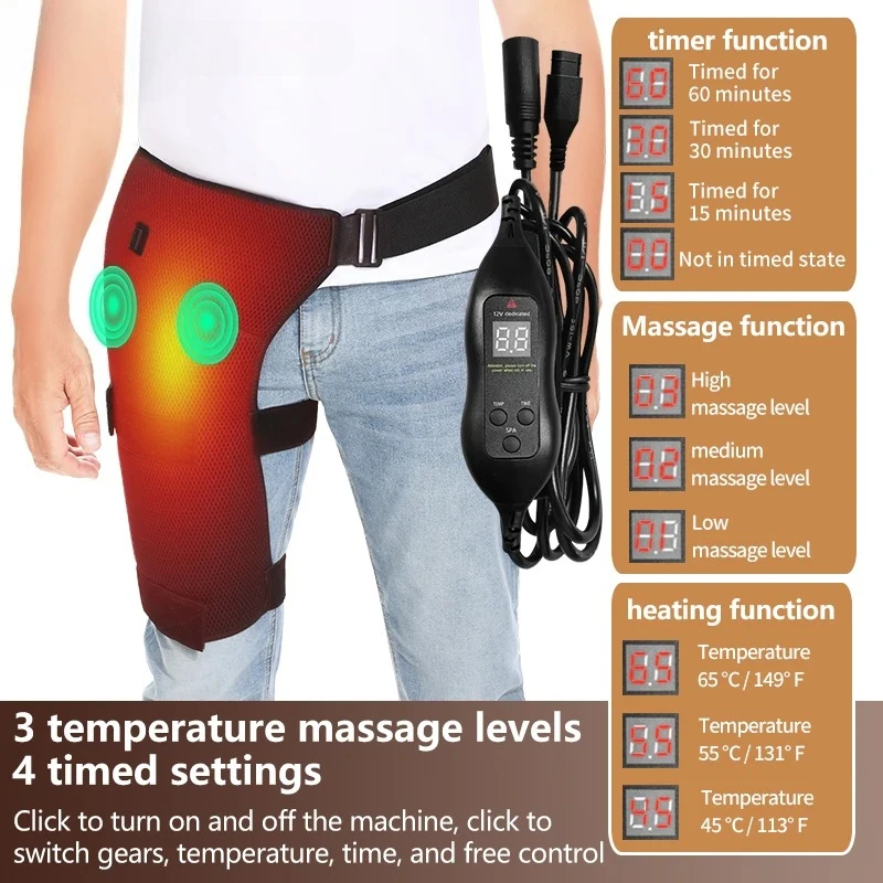 Heating Hip Wrap with Vibration Massager Electric Heated Hip Support Brace for Lower Back / Thigh / Buttock Pain Relief
Heating Hip Wrap with Vibration Massager Electric Heated Hip Support Brace for Lower Back / Thigh / Buttock Pain Relief