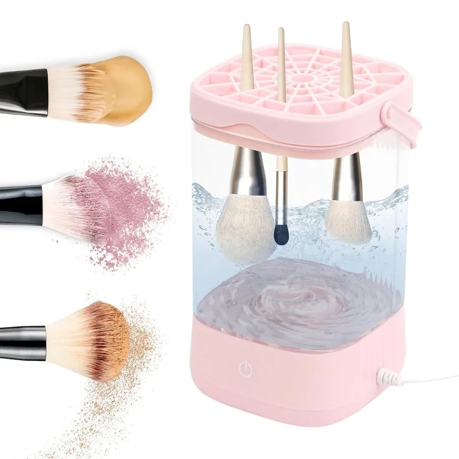 Makeup Brush Cleaner Machine Automatic Spinning Make up Brush Cleaner with Brush Clean Mat for Makeup Sponges and Brushes Clean
Makeup Brush Cleaner Machine Automatic Spinning Make up Brush Cleaner with Brush Clean Mat for Makeup Sponges and Brushes Clean