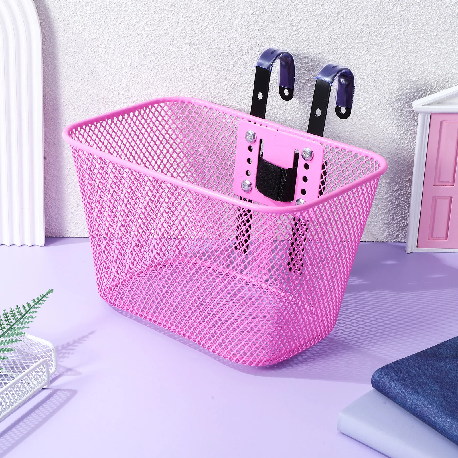 Front Bike Basket for Women Square Mesh Container with Hooks and Quick-Release Strap Handlebar Storage for Daily Shopping
Front Bike Basket for Women Square Mesh Container with Hooks and Quick-Release Strap Handlebar Storage for Daily Shopping