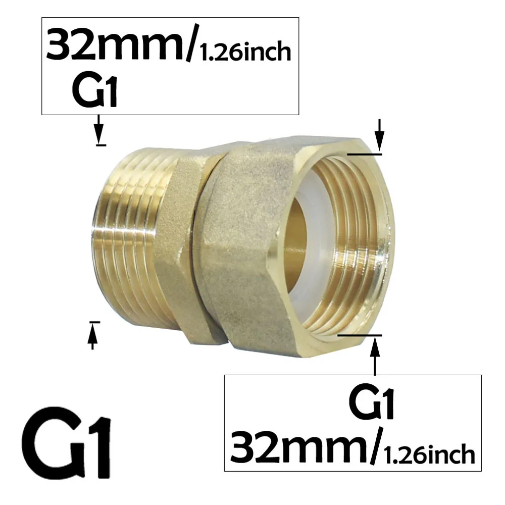 Brass G1 Inch Male Female Thread Connecter 32mm Copper Hose Repair Coupling Adapter Straight Extension Fittings
Brass G1 Inch Male Female Thread Connecter 32mm Copper Hose Repair Coupling Adapter Straight Extension Fittings