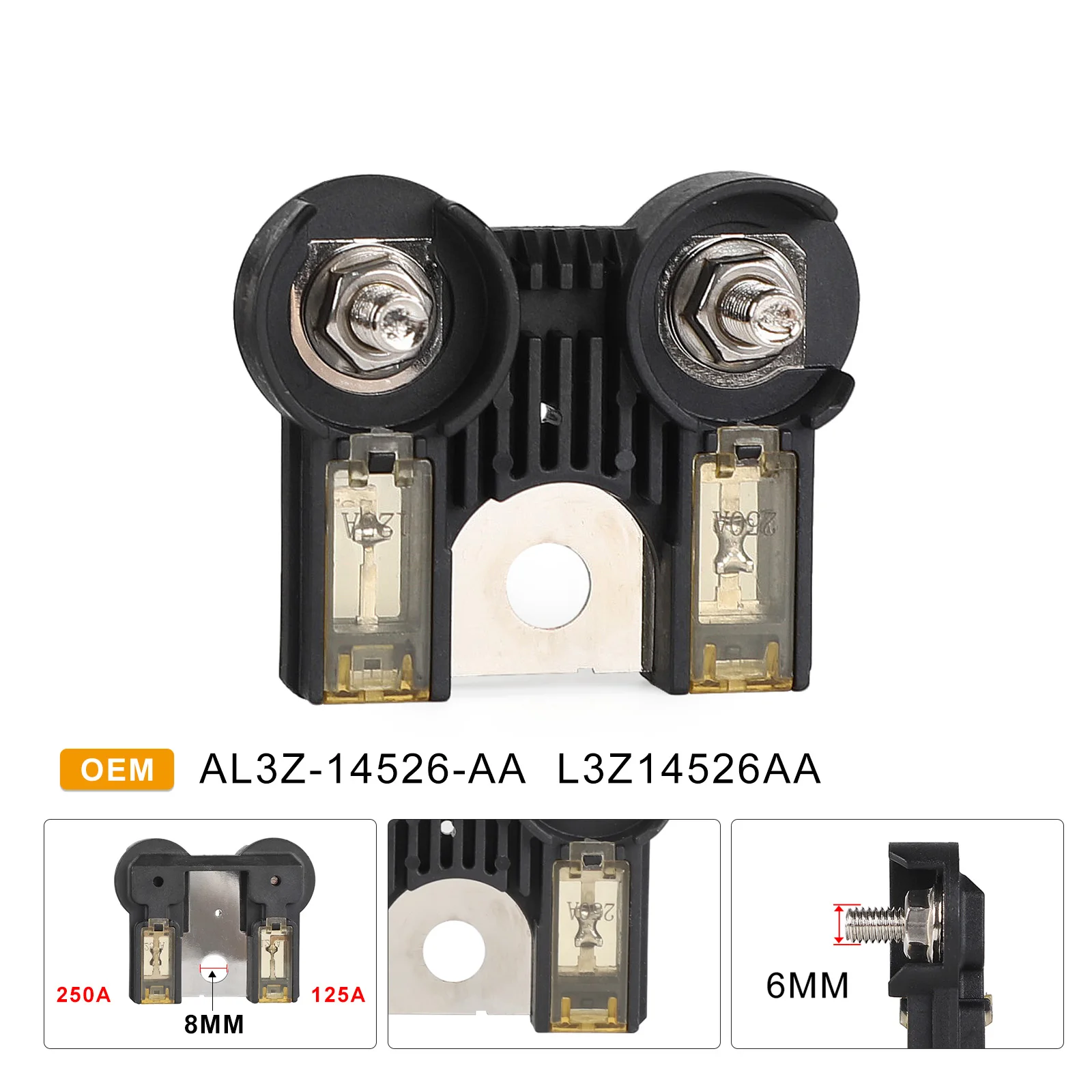 CNSPEED 1 Hole 200A/120Amp Battery Fuselink Fuse w NUTS for EDGE Fusion AL3Z-14526-AA AL3T-14A094-AA
CNSPEED 1 Hole 200A/120Amp Battery Fuselink Fuse w NUTS for EDGE Fusion AL3Z-14526-AA AL3T-14A094-AA