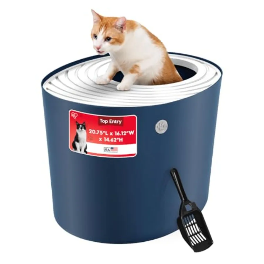 Cat Litter Box Large Top Entry with Lid Enclosed Covered Hooded Design Litter Catching Scatter Shield Pan Dog Proof Pet Proof S
Cat Litter Box Large Top Entry with Lid Enclosed Covered Hooded Design Litter Catching Scatter Shield Pan Dog Proof Pet Proof S
