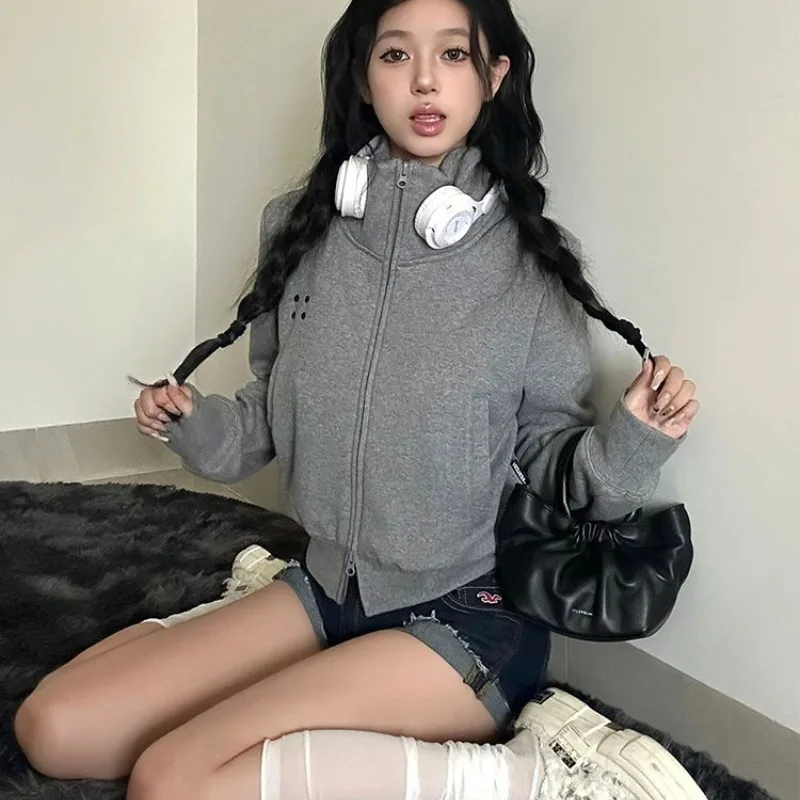 HOUZHOU Vintage Crop Sweatshirts Women Korean Fashion Streetwear Kpop Casual Long Sleeve Hoodie Y2k Zip Harajuku Autumn Winter
HOUZHOU Vintage Crop Sweatshirts Women Korean Fashion Streetwear Kpop Casual Long Sleeve Hoodie Y2k Zip Harajuku Autumn Winter