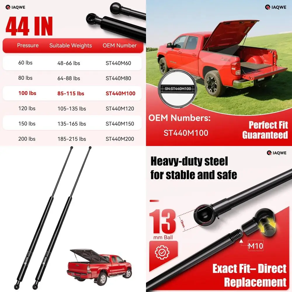 44 газовые стойки для тяжелых условий эксплуатации на 100 фунтов, крышка Tonneau, фургон, шкаф для телевизора, кровать для грузовика, хранилище, ящик для инструментов, окно кемпера — 2 шт.
44 газовые стойки для тяжелых условий эксплуатации на 100 фунтов, крышка Tonneau, фургон, шкаф для телевизора, кровать для грузовика, хранилище, ящик для инструментов, окно кемпера — 2 шт.