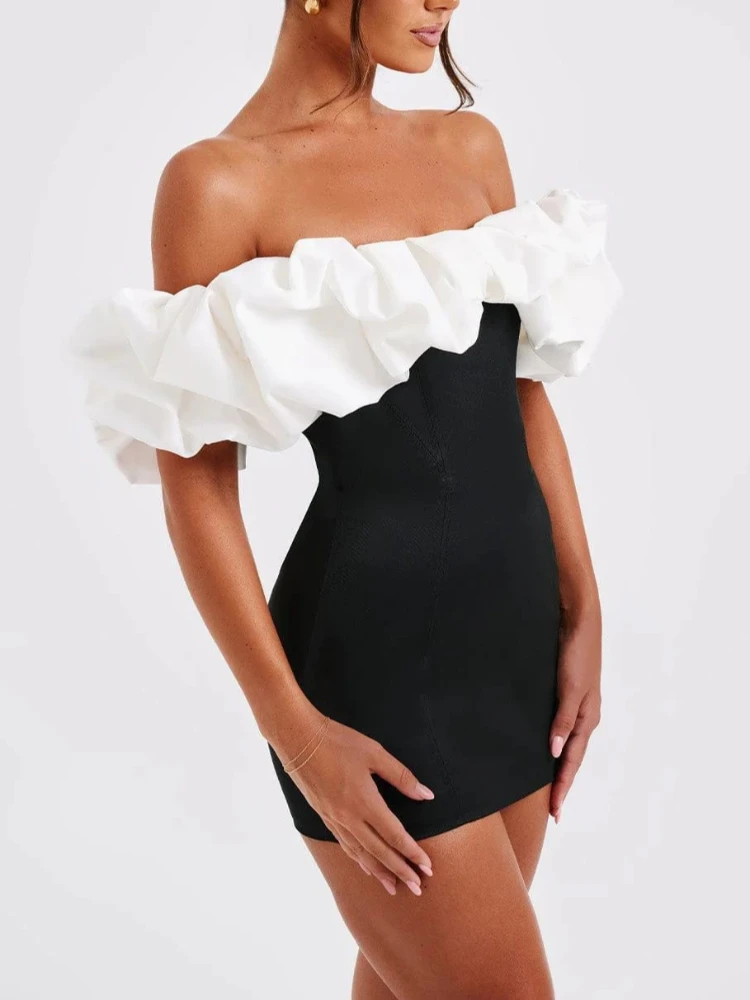 2025 Summer New Sexy Short Skirt One Shoulder Sleeveless Dress Slimming Hip hugging Short Skirt Mini Skirt
2025 Summer New Sexy Short Skirt One Shoulder Sleeveless Dress Slimming Hip hugging Short Skirt Mini Skirt