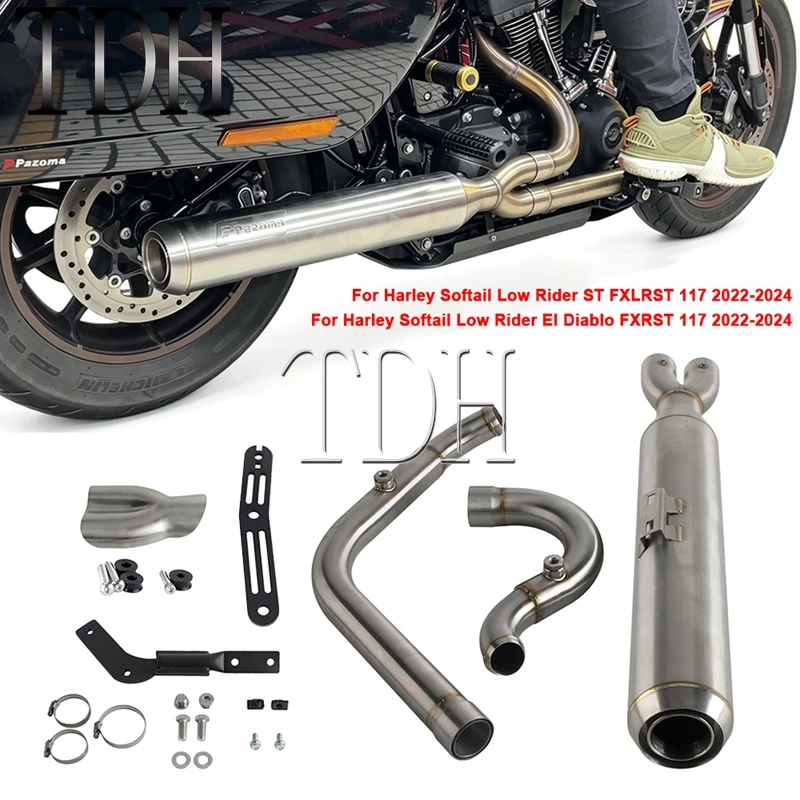 304 Stainless Steel Motorcycle Big Bore Muffler For Harley Softail Low Rider EI Diablo FXRST ST FXLRST Exhaust Tube Pipes 22-24
304 Stainless Steel Motorcycle Big Bore Muffler For Harley Softail Low Rider EI Diablo FXRST ST FXLRST Exhaust Tube Pipes 22-24