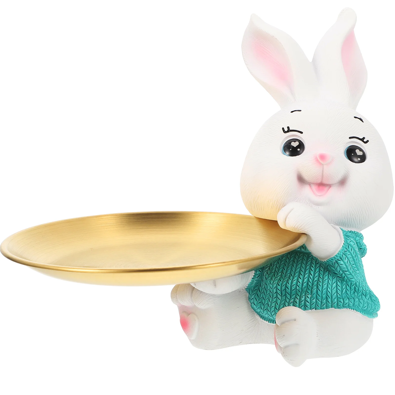 Rabbit Tray Storage Jewelry Dish Resin Bunny Statue Thickened Structure Multifunctional Snacks Display Ring Earring Holder
Rabbit Tray Storage Jewelry Dish Resin Bunny Statue Thickened Structure Multifunctional Snacks Display Ring Earring Holder