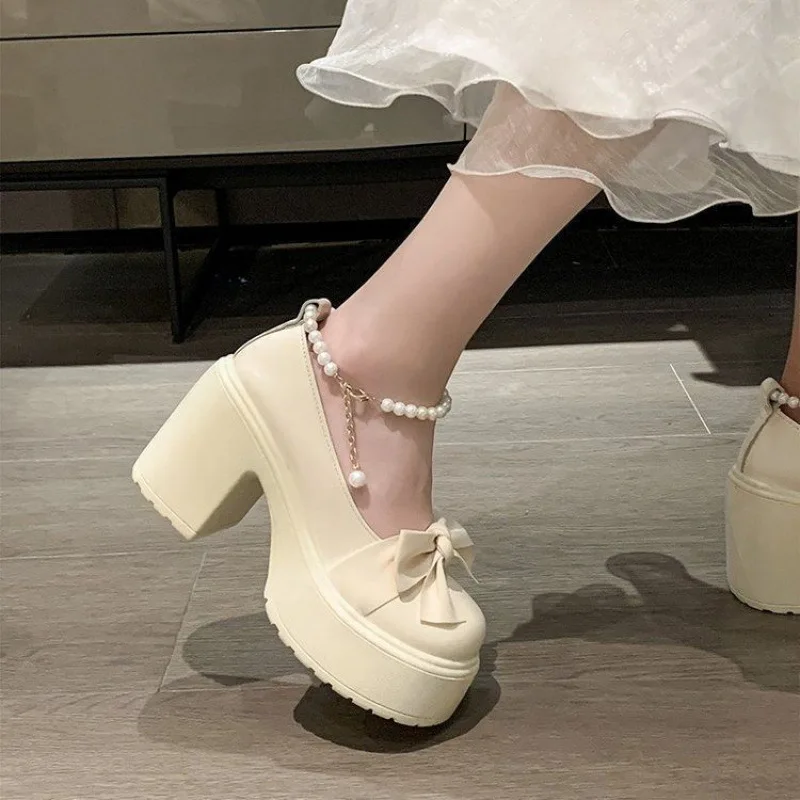 Mary Janes High Heels Women's 2025 New Retro Versatile Elegant Thick Heel Single Shoes Gentle Style Bridesmaid Shoes
Mary Janes High Heels Women's 2025 New Retro Versatile Elegant Thick Heel Single Shoes Gentle Style Bridesmaid Shoes