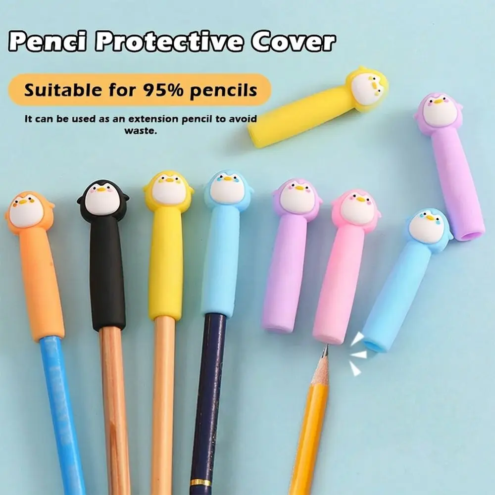 6pcs/12pcs Cute Penguin Shape Pencil Nib Protector Soft Rubber Pen Cap Pencil Extender Children
6pcs/12pcs Cute Penguin Shape Pencil Nib Protector Soft Rubber Pen Cap Pencil Extender Children