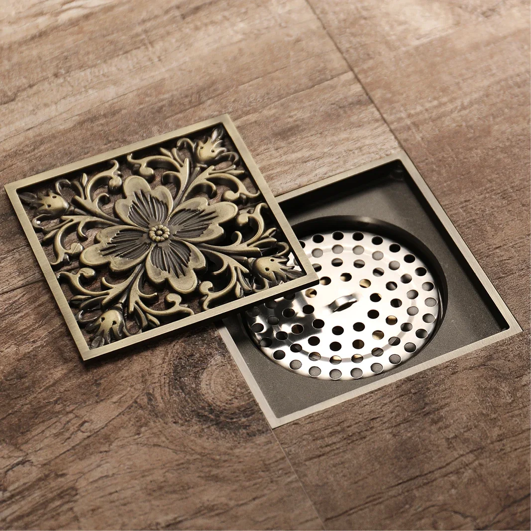 Openwork Pattern Design Vintage Copper Drains Outdoor Balcony Anti-odor Anti-insect Floor Drains Bathroom Renovation Accessorie
Openwork Pattern Design Vintage Copper Drains Outdoor Balcony Anti-odor Anti-insect Floor Drains Bathroom Renovation Accessorie