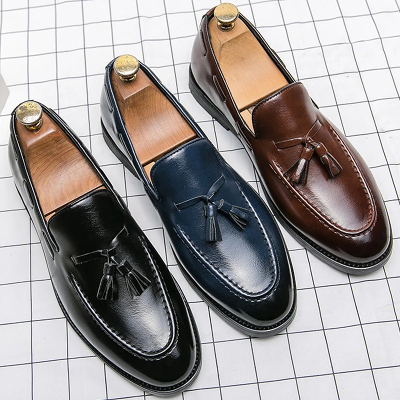 High Quality Men's Dress Shoes Slip On Leather Shoes Male Casual Business Shoes For Men Brogues Flat Party Leather Loafers Man
High Quality Men's Dress Shoes Slip On Leather Shoes Male Casual Business Shoes For Men Brogues Flat Party Leather Loafers Man