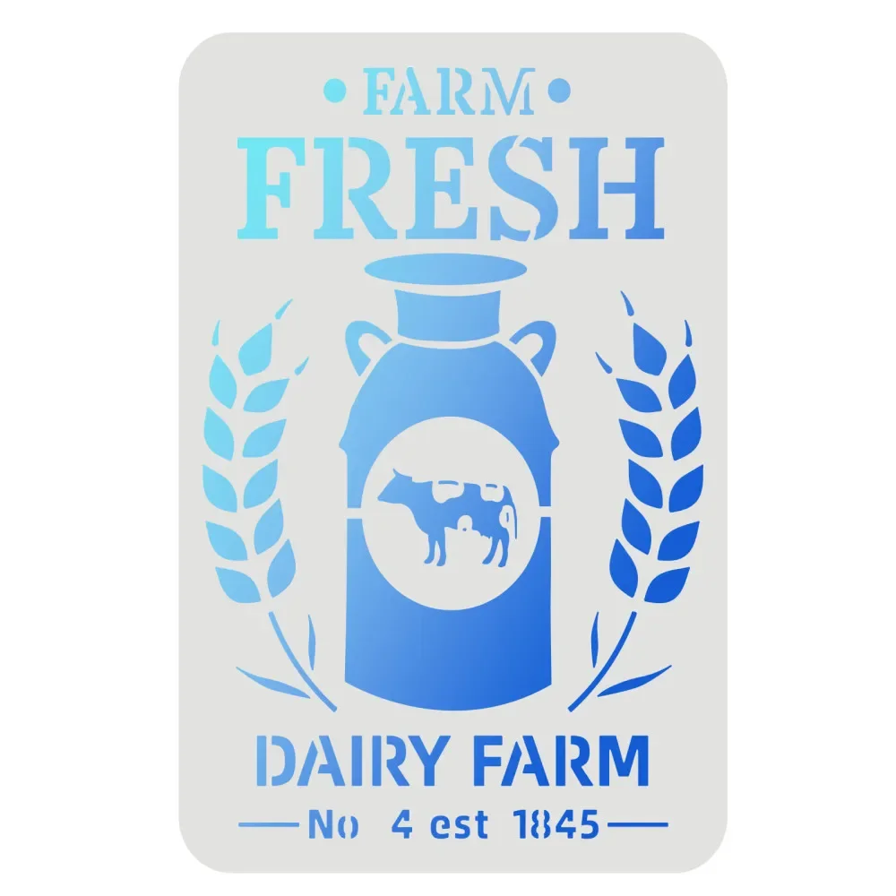 Farm Fresh Milk Stencil Reusable Dairy Farm Milk Bucket and Wheat Stencil Farm Embellished Stencil for Fabric Paper Wall
Farm Fresh Milk Stencil Reusable Dairy Farm Milk Bucket and Wheat Stencil Farm Embellished Stencil for Fabric Paper Wall