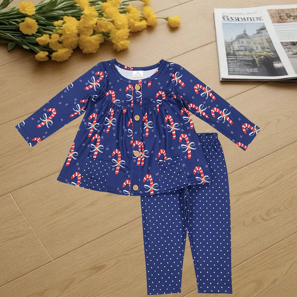 9.25 Kids Winter Clothes For Girls Baby Girls Long Sleeve Navy Candy Cane Pocket Tunic Dots Legging Pants Clothing Sets
9.25 Kids Winter Clothes For Girls Baby Girls Long Sleeve Navy Candy Cane Pocket Tunic Dots Legging Pants Clothing Sets