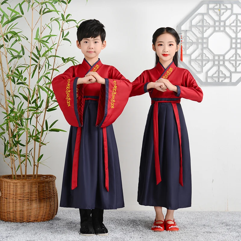 Chinese silk robe Costume Girls Children Kimono China Traditional Vintage Ethnic Fan Students Chorus Dance Costume Hanfu
Chinese silk robe Costume Girls Children Kimono China Traditional Vintage Ethnic Fan Students Chorus Dance Costume Hanfu