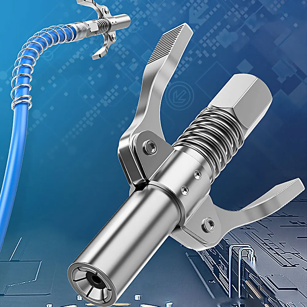 NPTI/8 10000PSI Grease Coupler Heavy-Duty Quick Release oil Grease Gun Coupler Two Press Easy To Push Grease Gun Oil Pump
NPTI/8 10000PSI Grease Coupler Heavy-Duty Quick Release oil Grease Gun Coupler Two Press Easy To Push Grease Gun Oil Pump