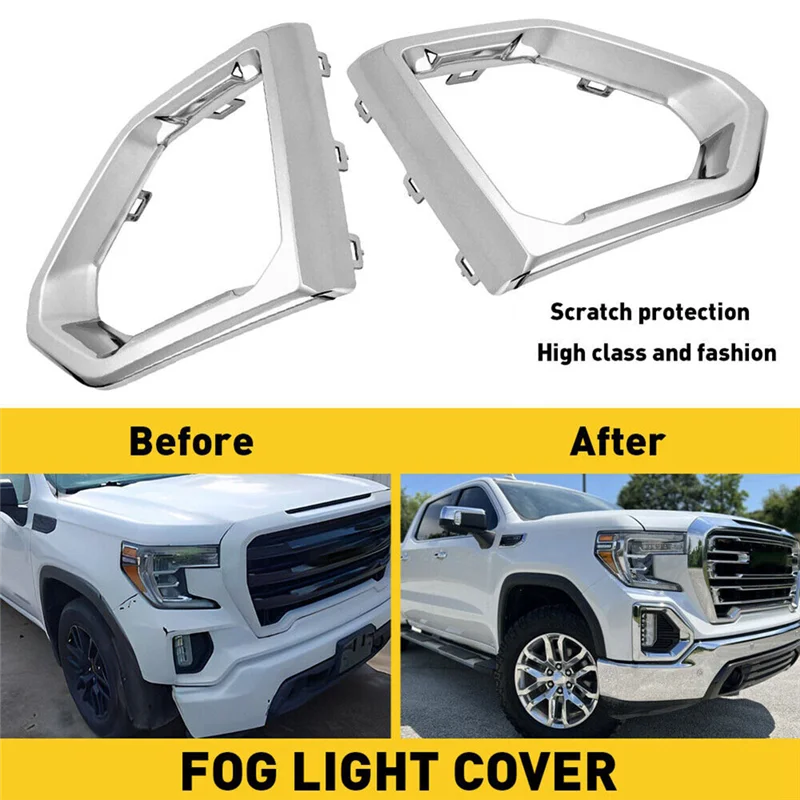 ABNF!For GMC Sierra 2019-2021 Denali SLT Front Fog Light Outer Bezel Cover Chrome Set Replacement
ABNF!For GMC Sierra 2019-2021 Denali SLT Front Fog Light Outer Bezel Cover Chrome Set Replacement