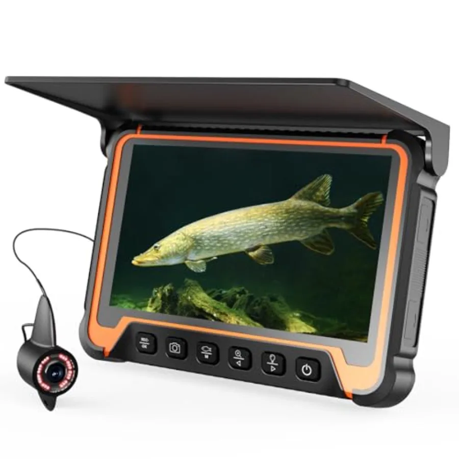 Underwater Fishing Camera for Ice, Lake, Boat Kayak Fishing: IP68 Waterproof, 5000mAh Battery, Infrared Night Vision, Black Rug
Underwater Fishing Camera for Ice, Lake, Boat Kayak Fishing: IP68 Waterproof, 5000mAh Battery, Infrared Night Vision, Black Rug