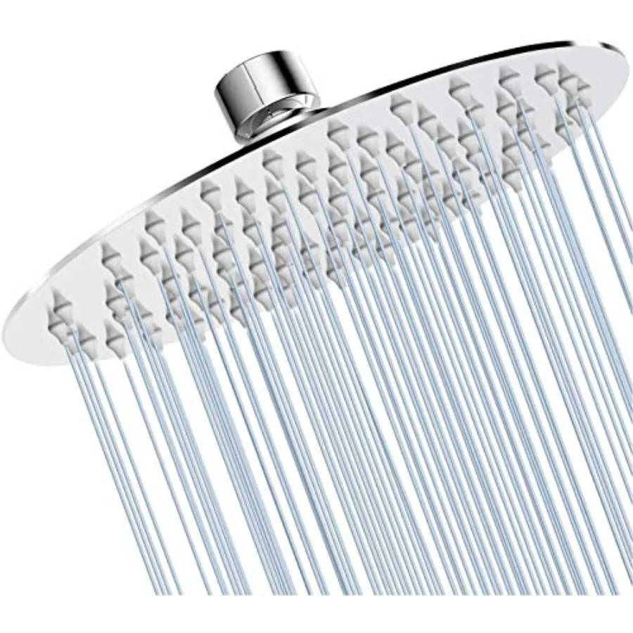 6 Inch Stainless Steel Shower Head High Pressure Rainall Shower Head Ultra Thin Design-Best Pressure Boosting with Silicone Noz
6 Inch Stainless Steel Shower Head High Pressure Rainall Shower Head Ultra Thin Design-Best Pressure Boosting with Silicone Noz