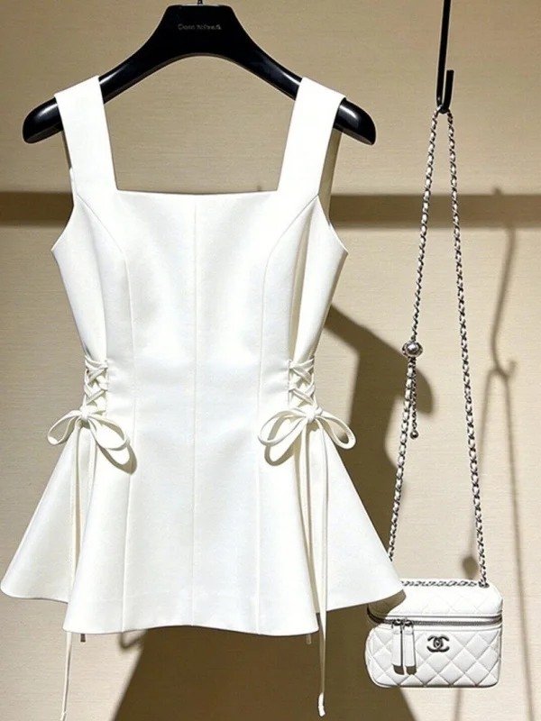 Unique Beautiful White Waist-Cinching Strap Vest Top Women's Fashion Design Spring 2026 High-End Style Citywalk Outerwear
Unique Beautiful White Waist-Cinching Strap Vest Top Women's Fashion Design Spring 2026 High-End Style Citywalk Outerwear