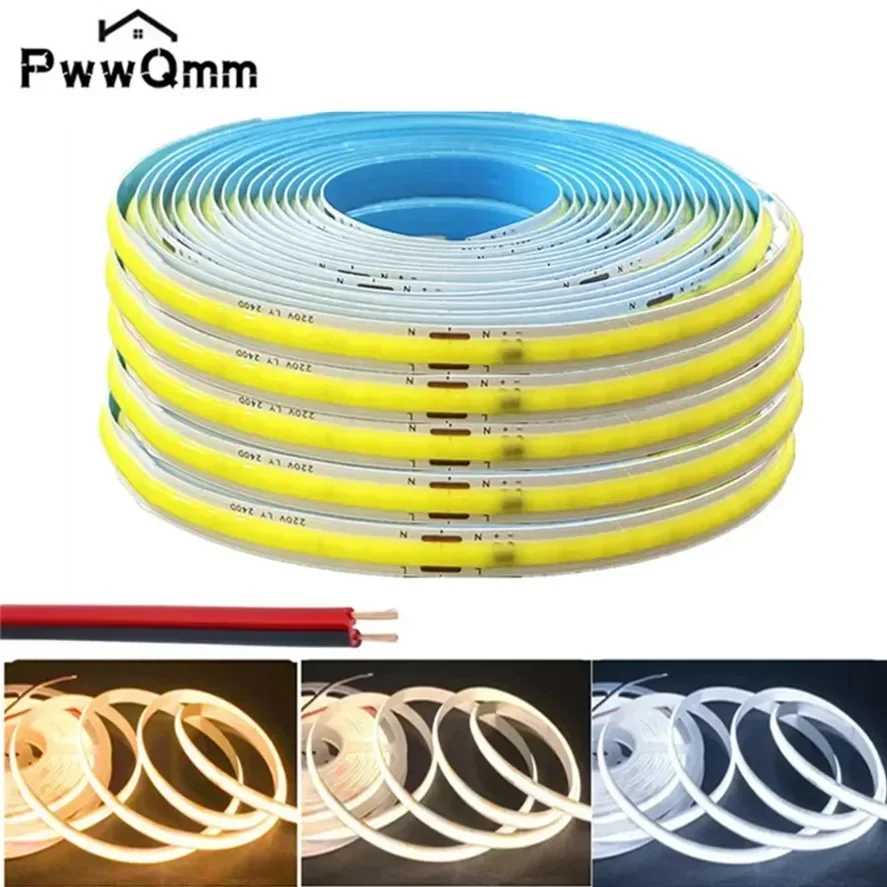 1-5m COB LED Strip Light 220V Flexible Tape Lights Smart IC No Need Driver High Bright 240 LEDs Linear Lighting RA95 Warm White
1-5m COB LED Strip Light 220V Flexible Tape Lights Smart IC No Need Driver High Bright 240 LEDs Linear Lighting RA95 Warm White