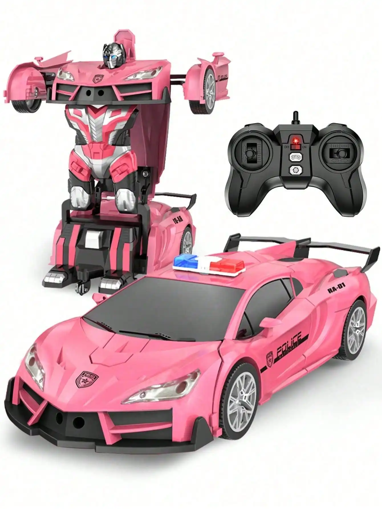 Pink RC Transforming Car Robot Toy One-Key Transformation 360° Drift Rotation Remote Control Vehicle Gift For Girls Kids 3-12
Pink RC Transforming Car Robot Toy One-Key Transformation 360° Drift Rotation Remote Control Vehicle Gift For Girls Kids 3-12