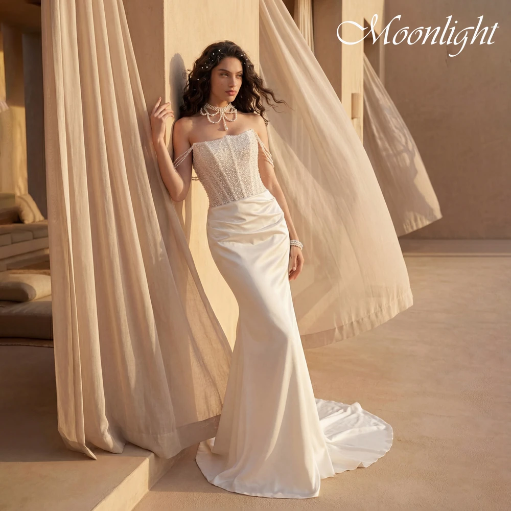 Sexy Beading Strapless Pleated Mermaid Wedding Dress 2026 Off The Shoulder Open Back Sweep Train Vestidos De Novia Customized
Sexy Beading Strapless Pleated Mermaid Wedding Dress 2026 Off The Shoulder Open Back Sweep Train Vestidos De Novia Customized