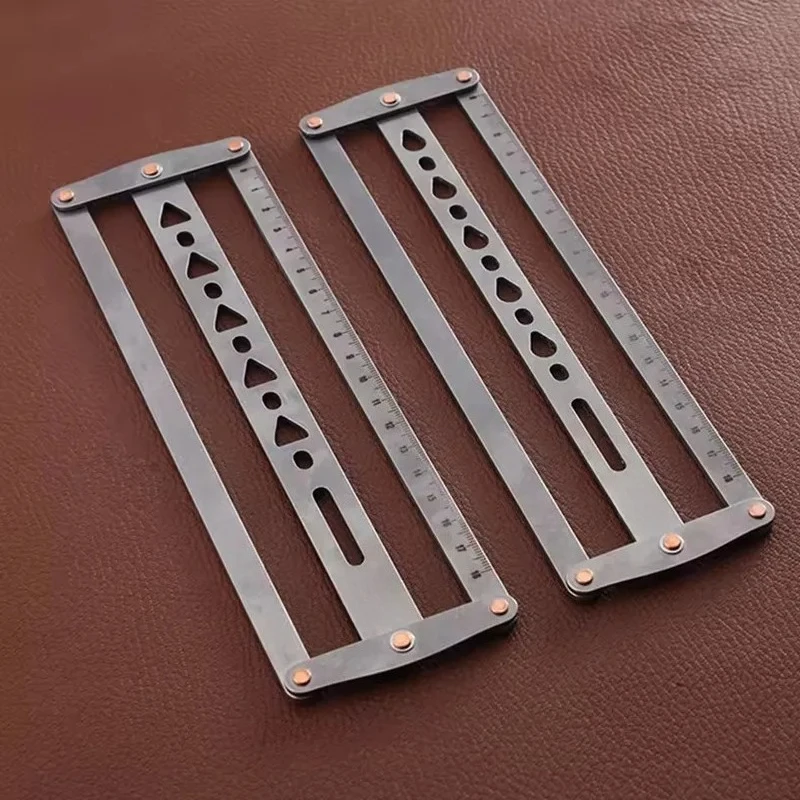 Adjustable Leather Punch Tool 18-48mm, Stainless Steel Position Ruler for Belt Strap Making, DIY Leather Craft Accessories Tool
Adjustable Leather Punch Tool 18-48mm, Stainless Steel Position Ruler for Belt Strap Making, DIY Leather Craft Accessories Tool